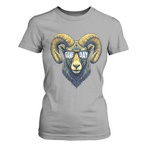 Cool Ram Game Day Bighorn Sheep Graphic T Shirt For Women Bold Blue and Gold Fan TS02 Sport Gray Print Your Wear