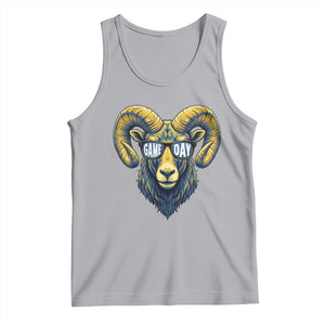 Cool Ram Game Day Bighorn Sheep Graphic Tank Top Bold Blue and Gold Fan TS02 Athletic Heather Print Your Wear