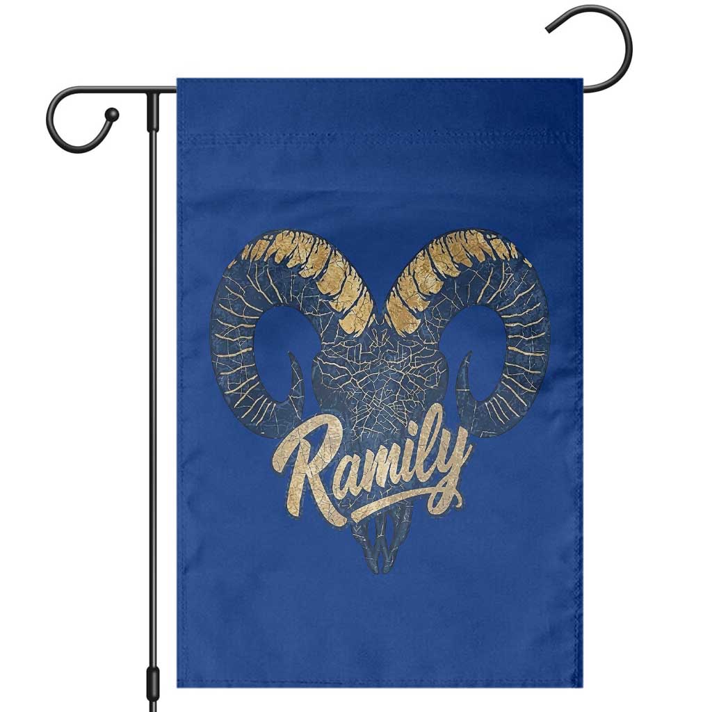 Ramily Bighorn Sheep Skull Ram Lover Vintage Garden Flag TS02 Royal Blue Print Your Wear