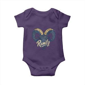 Ramily Bighorn Sheep Skull Ram Lover Vintage Baby Onesie TS02 Purple Print Your Wear
