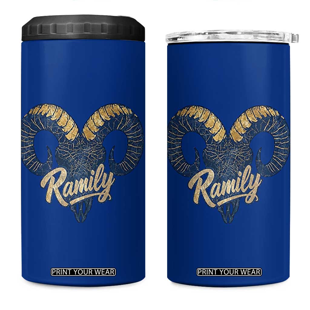 Ramily Bighorn Sheep Skull Ram Lover Vintage 4 in 1 Can Cooler Tumbler TS02 One Size: 16 oz Royal Blue Print Your Wear
