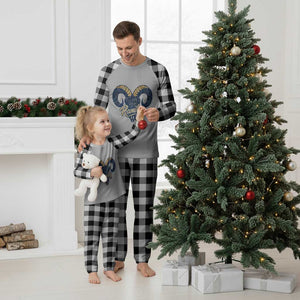 Ramily Bighorn Sheep Skull Ram Lover Vintage Plaid Pajama Set TS02 White Plaid Print Your Wear