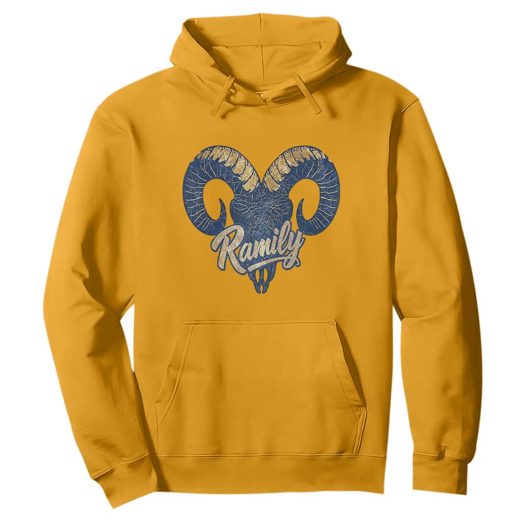 Ramily Bighorn Sheep Skull Ram Lover Vintage Hoodie TS02 Gold Print Your Wear