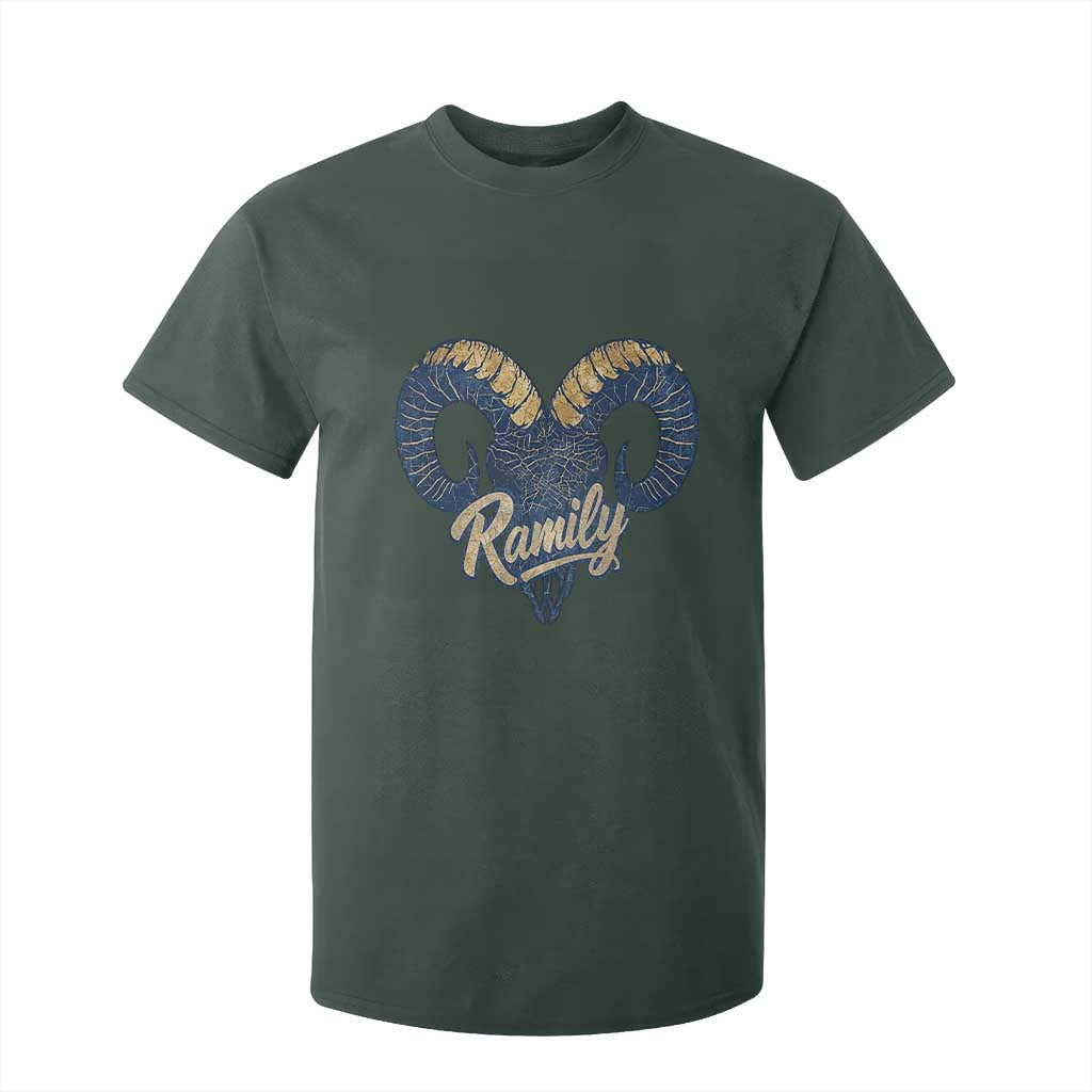 Ramily Bighorn Sheep Skull Ram Lover Vintage T Shirt For Kid TS02 Dark Forest Green Print Your Wear