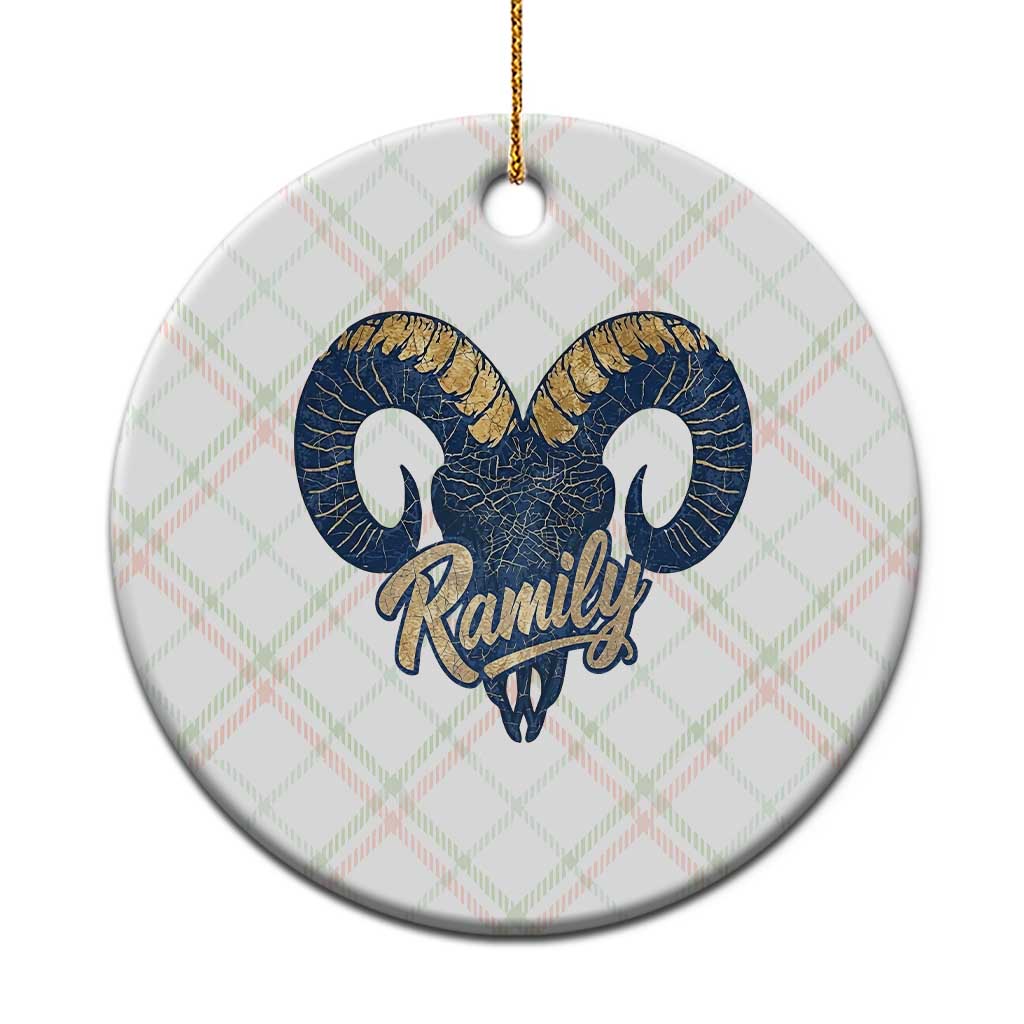 Ramily Bighorn Sheep Skull Ram Lover Vintage Ceramic Ornament TS02 1pc Christmas Plaid Print Your Wear