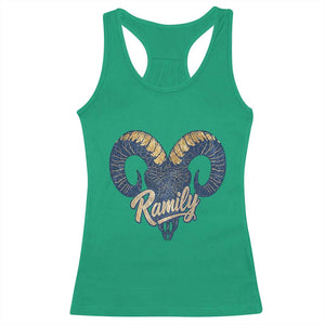Ramily Bighorn Sheep Skull Ram Lover Vintage Racerback Tank Top TS02 Irish Green Print Your Wear
