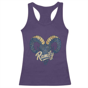 Ramily Bighorn Sheep Skull Ram Lover Vintage Racerback Tank Top TS02 Purple Print Your Wear
