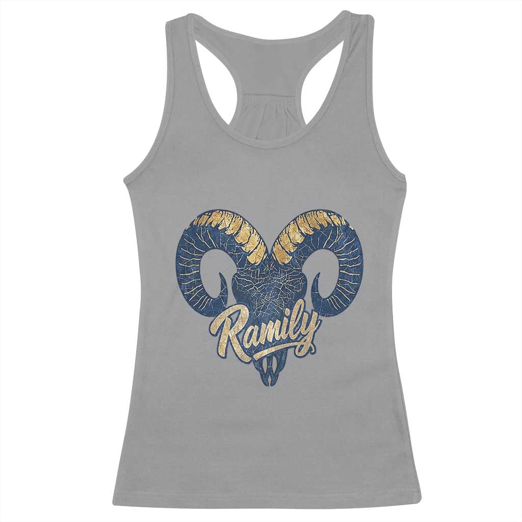 Ramily Bighorn Sheep Skull Ram Lover Vintage Racerback Tank Top TS02 Sport Gray Print Your Wear