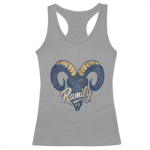 Ramily Bighorn Sheep Skull Ram Lover Vintage Racerback Tank Top TS02 Sport Gray Print Your Wear