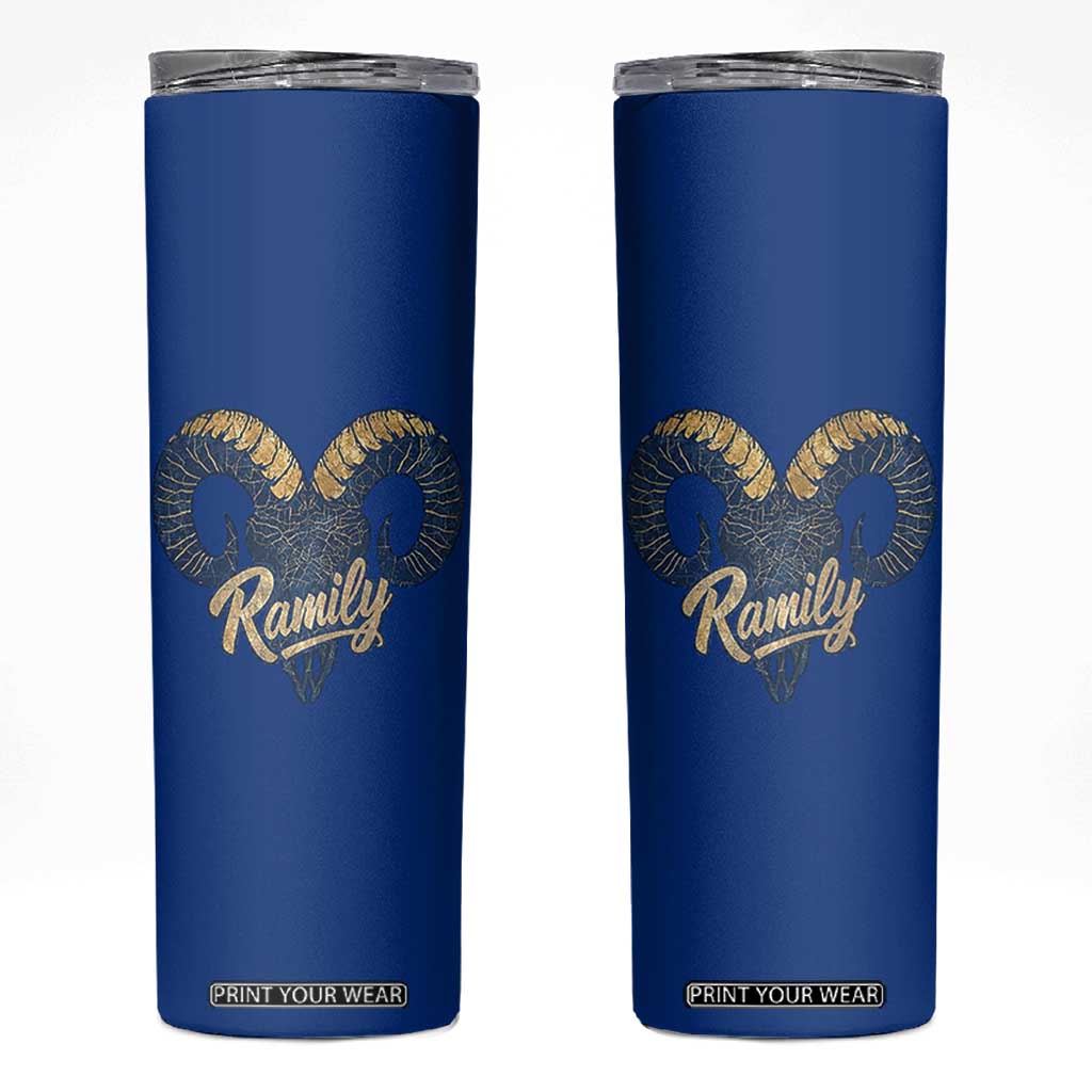 Ramily Bighorn Sheep Skull Ram Lover Vintage Skinny Tumbler TS02 Royal Blue Print Your Wear