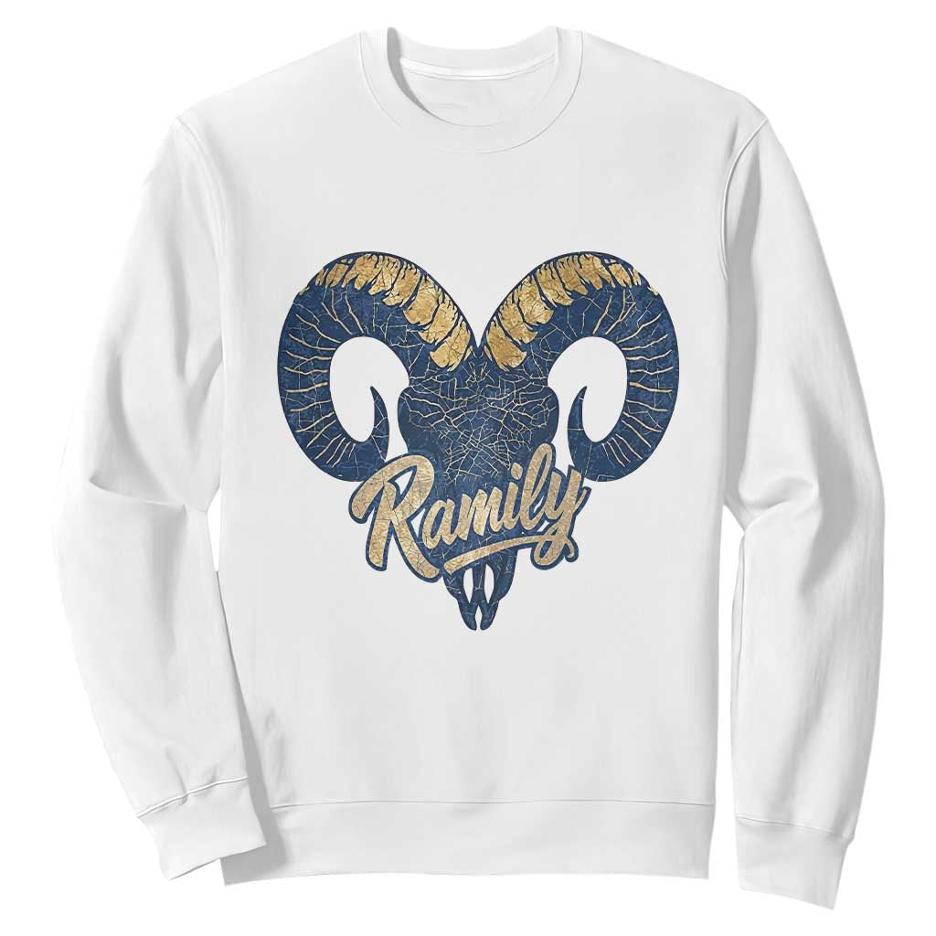 Ramily Bighorn Sheep Skull Ram Lover Vintage Sweatshirt TS02 White Print Your Wear