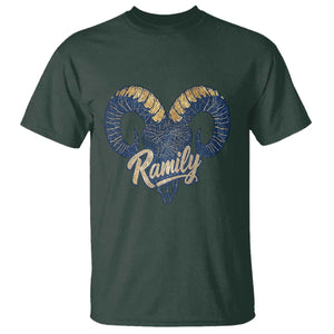 Ramily Bighorn Sheep Skull Ram Lover Vintage T Shirt TS02 Dark Forest Green Print Your Wear