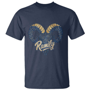 Ramily Bighorn Sheep Skull Ram Lover Vintage T Shirt TS02 Navy Print Your Wear