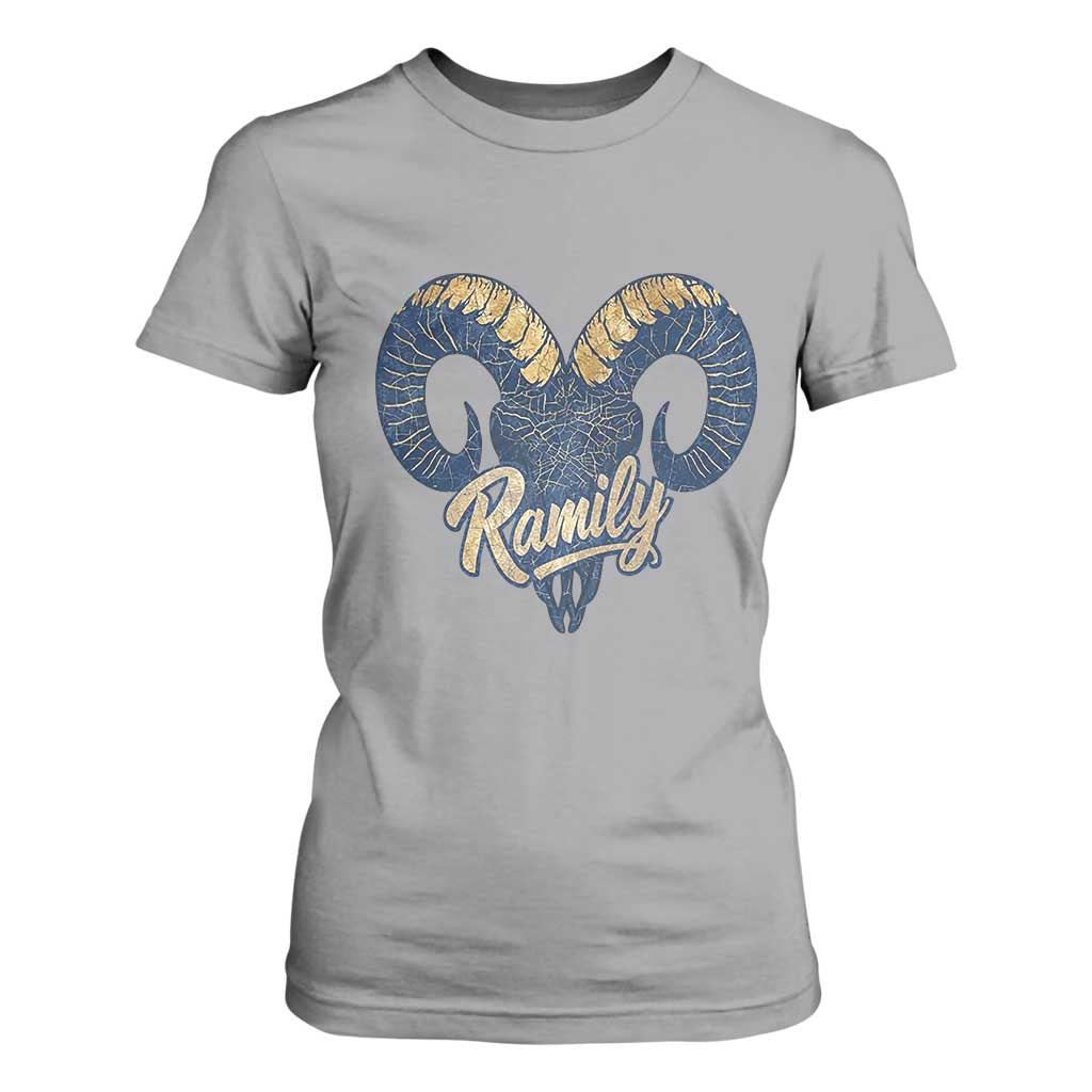 Ramily Bighorn Sheep Skull Ram Lover Vintage T Shirt For Women TS02 Sport Gray Print Your Wear