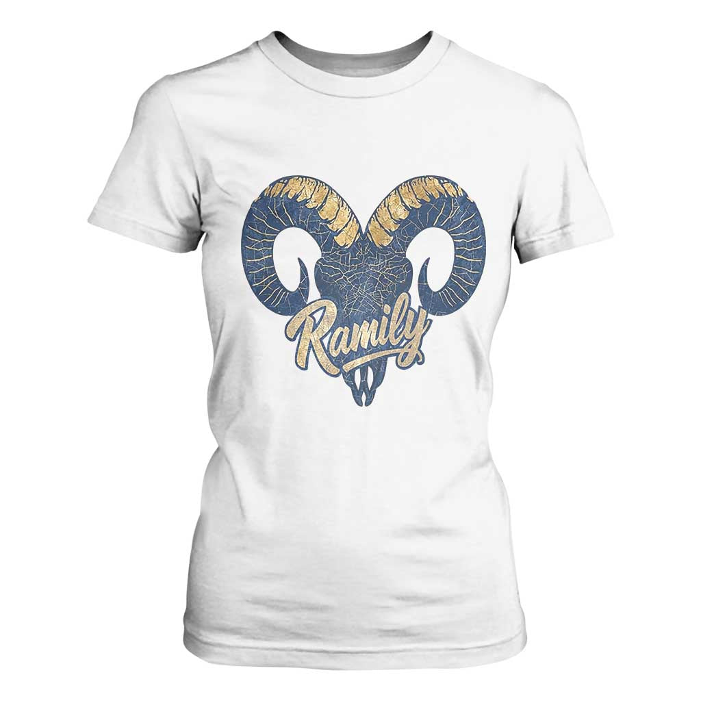Ramily Bighorn Sheep Skull Ram Lover Vintage T Shirt For Women TS02 White Print Your Wear