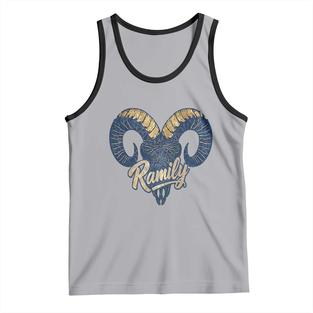 Ramily Bighorn Sheep Skull Ram Lover Vintage Tank Top TS02 Athletic Heather Black Print Your Wear