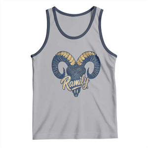 Ramily Bighorn Sheep Skull Ram Lover Vintage Tank Top TS02 Athletic Heather Navy Print Your Wear