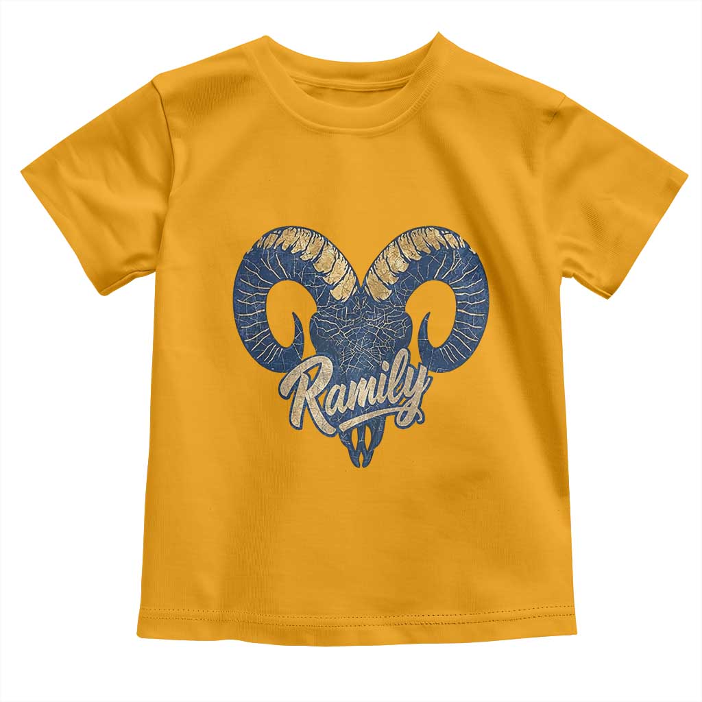 Ramily Bighorn Sheep Skull Ram Lover Vintage Toddler T Shirt TS02 Gold Print Your Wear