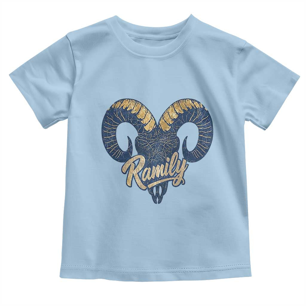 Ramily Bighorn Sheep Skull Ram Lover Vintage Toddler T Shirt TS02 Light Blue Print Your Wear