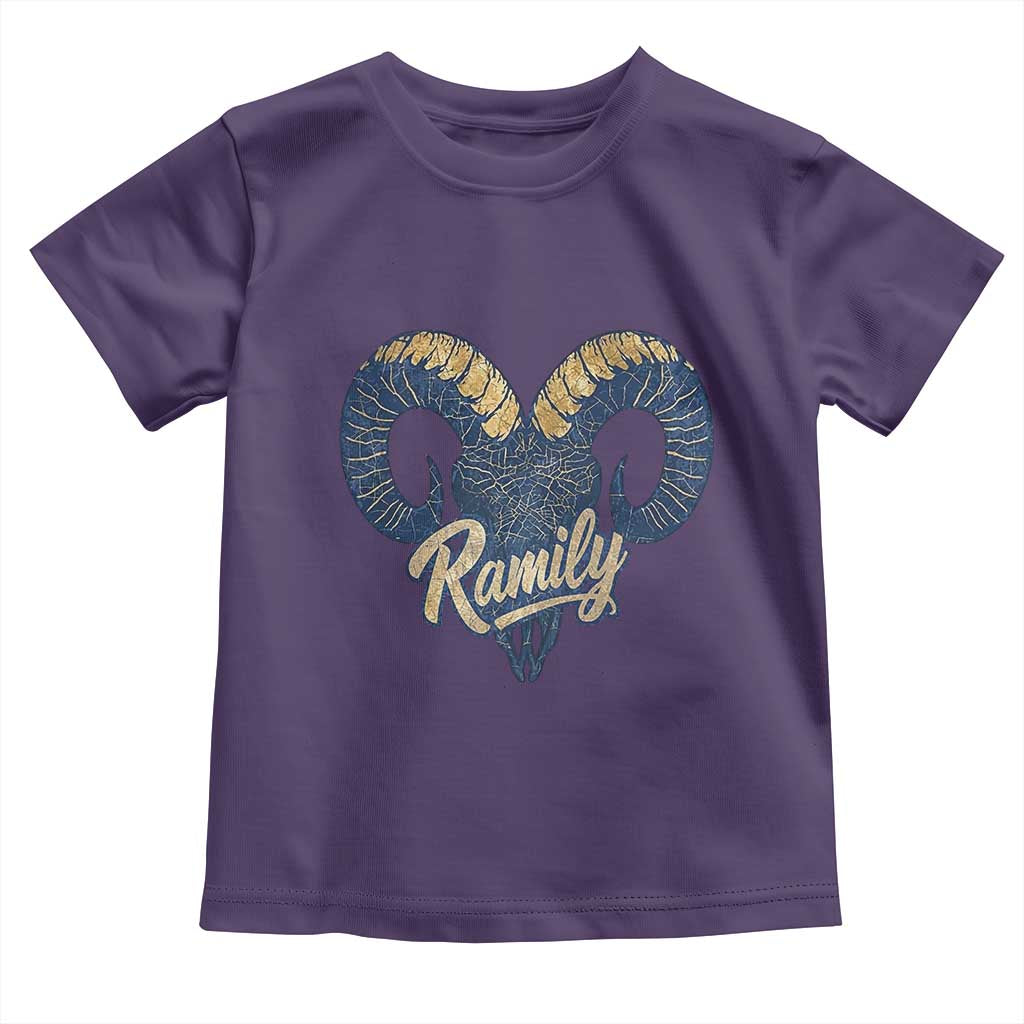 Ramily Bighorn Sheep Skull Ram Lover Vintage Toddler T Shirt TS02 Purple Print Your Wear