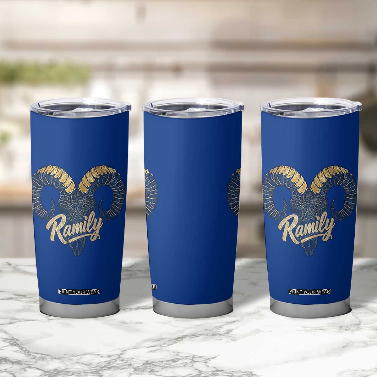 Ramily Bighorn Sheep Skull Ram Lover Vintage Tumbler Cup TS02 Print Your Wear