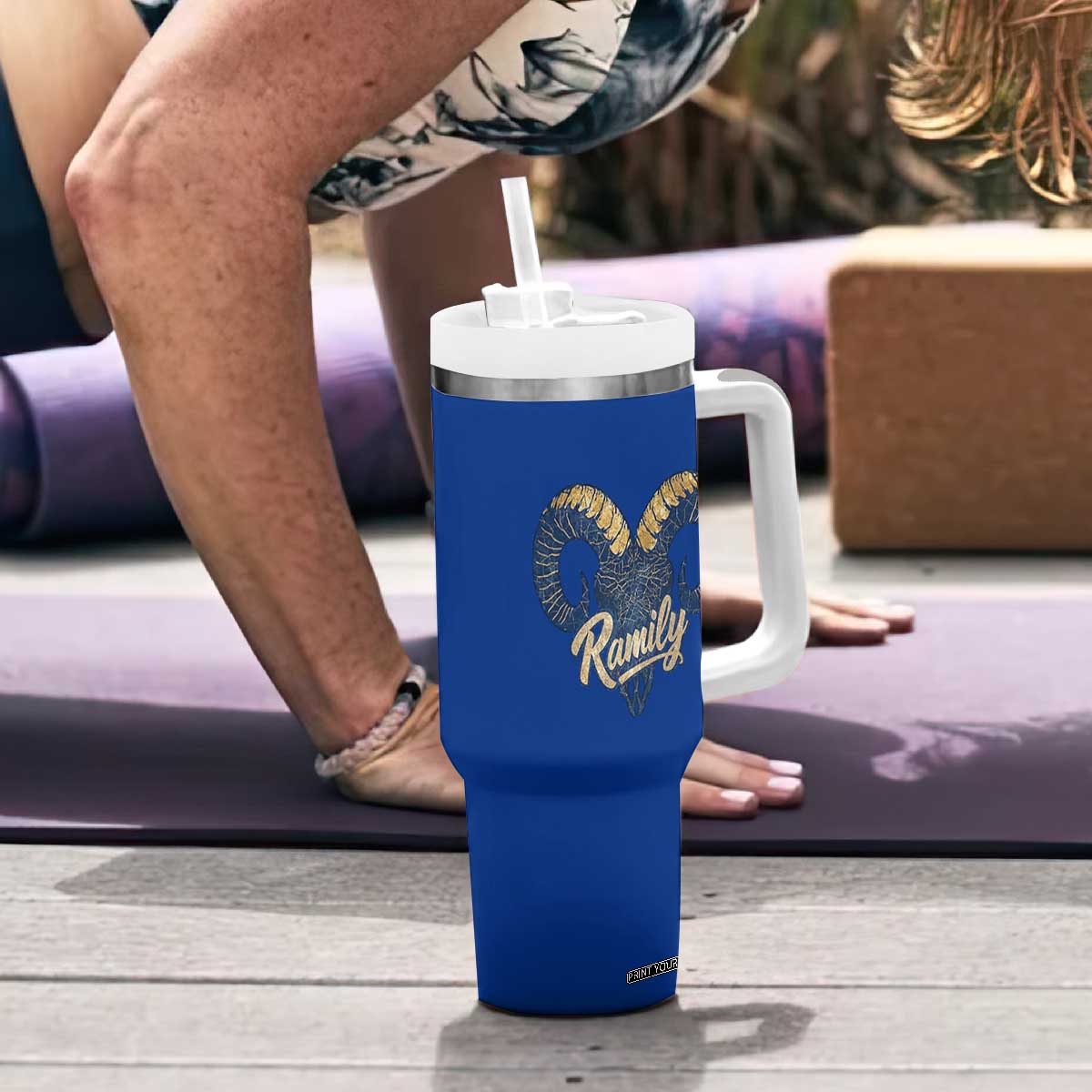 Ramily Bighorn Sheep Skull Ram Lover Vintage Tumbler With Handle TS02 Print Your Wear