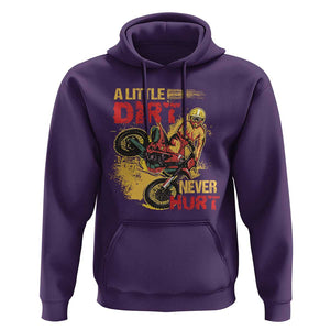Dirt Bike Hoodie Dirt Never Hurt Motocross Biker TS02 Purple Print Your Wear