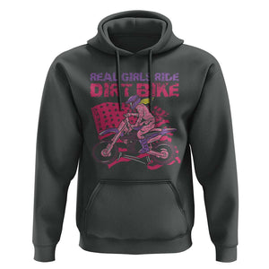 Real Girls Ride Dirt Bikes Hoodie Motocross Lovers Gifts For Womens TS02 Dark Heather Print Your Wear