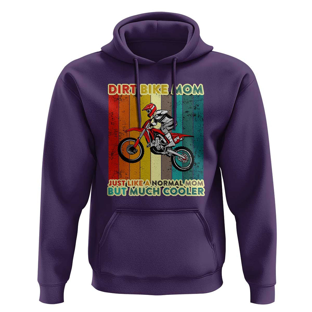 Dirt Bike Mom Hoodie Like A Normal Mom But Much Cooler Motocross TS02 Purple Print Your Wear