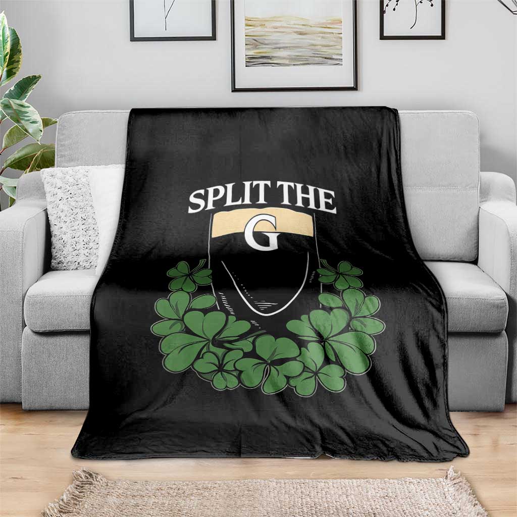 Split the G Funny Irish Stout Beer Drinking Game Throw Blanket St. Patrick’s Day Shamrocks Pub Crawl Crew TS02 Print Your Wear