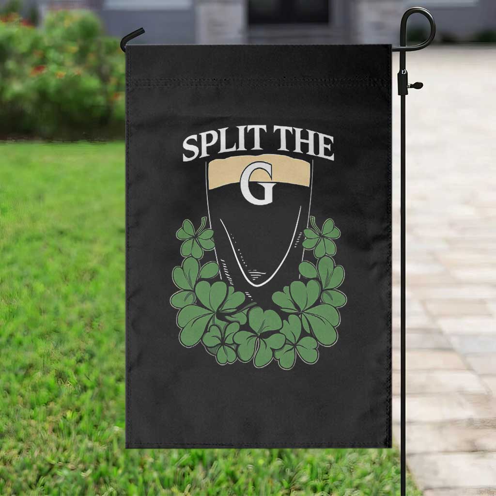 Split the G Funny Irish Stout Beer Drinking Game Garden Flag St. Patrick’s Day Shamrocks Pub Crawl Crew TS02 Print Your Wear