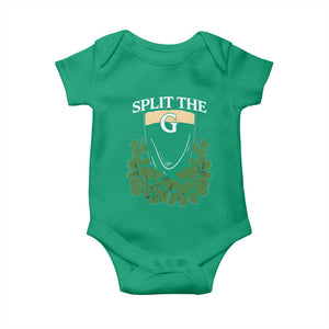 Split the G Funny Irish Stout Beer Drinking Game Baby Onesie St. Patrick’s Day Shamrocks Pub Crawl Crew TS02 Irish Green Print Your Wear