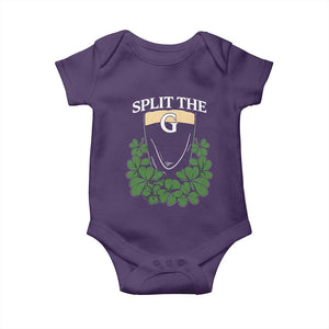 Split the G Funny Irish Stout Beer Drinking Game Baby Onesie St. Patrick’s Day Shamrocks Pub Crawl Crew TS02 Purple Print Your Wear