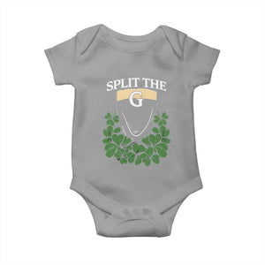 Split the G Funny Irish Stout Beer Drinking Game Baby Onesie St. Patrick’s Day Shamrocks Pub Crawl Crew TS02 Sport Gray Print Your Wear