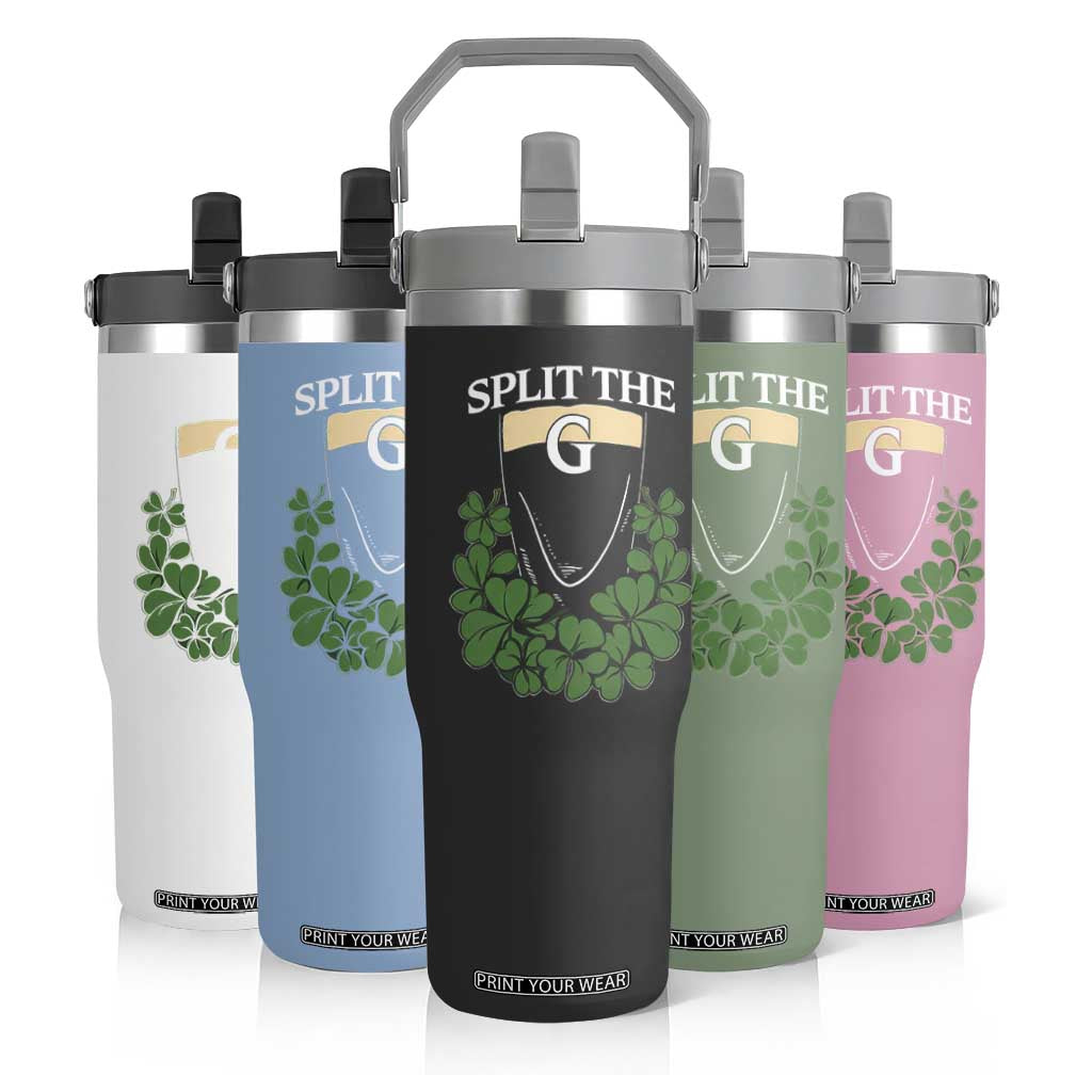 Split the G Funny Irish Stout Beer Drinking Game Flip Straw Tumbler St. Patrick’s Day Shamrocks Pub Crawl Crew TS02 Print Your Wear
