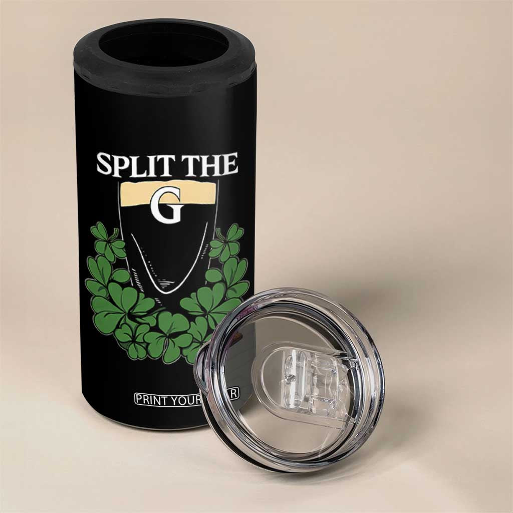 Split the G Funny Irish Stout Beer Drinking Game 4 in 1 Can Cooler Tumbler St. Patrick’s Day Shamrocks Pub Crawl Crew TS02 Print Your Wear