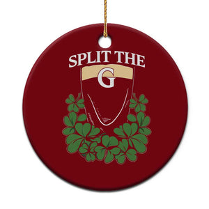 Split the G Funny Irish Stout Beer Drinking Game Ceramic Ornament St. Patrick’s Day Shamrocks Pub Crawl Crew TS02 1pc Red Print Your Wear