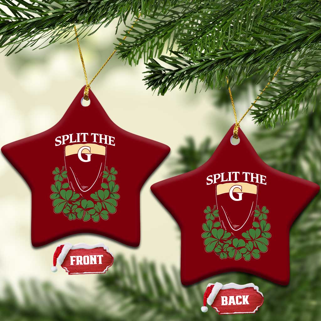 Split the G Funny Irish Stout Beer Drinking Game Ceramic Ornament St. Patrick’s Day Shamrocks Pub Crawl Crew TS02 Print Your Wear