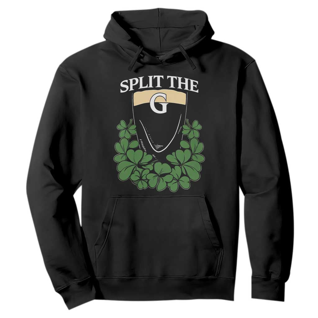 Split the G Funny Irish Stout Beer Drinking Game Hoodie St. Patrick’s Day Shamrocks Pub Crawl Crew TS02 Black Print Your Wear