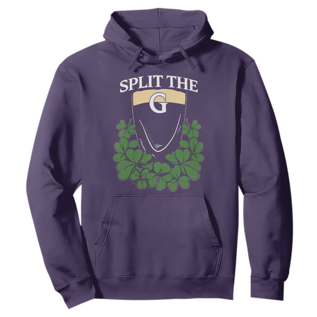 Split the G Funny Irish Stout Beer Drinking Game Hoodie St. Patrick’s Day Shamrocks Pub Crawl Crew TS02 Purple Print Your Wear