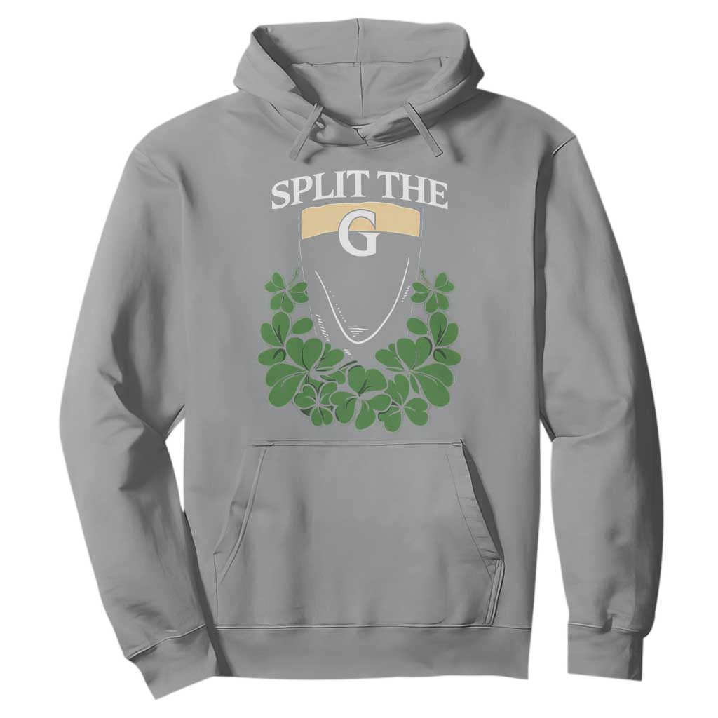 Split the G Funny Irish Stout Beer Drinking Game Hoodie St. Patrick’s Day Shamrocks Pub Crawl Crew TS02 Sport Gray Print Your Wear