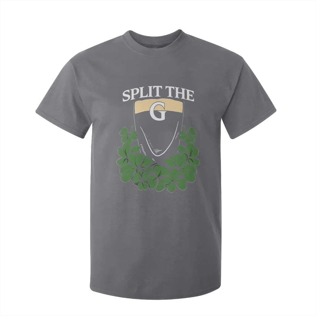 Split the G Funny Irish Stout Beer Drinking Game T Shirt For Kid St. Patrick’s Day Shamrocks Pub Crawl Crew TS02 Charcoal Print Your Wear