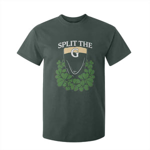 Split the G Funny Irish Stout Beer Drinking Game T Shirt For Kid St. Patrick’s Day Shamrocks Pub Crawl Crew TS02 Dark Forest Green Print Your Wear