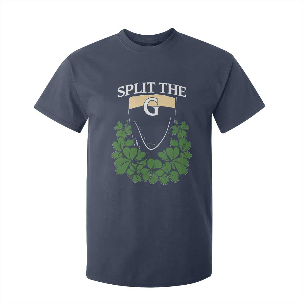 Split the G Funny Irish Stout Beer Drinking Game T Shirt For Kid St. Patrick’s Day Shamrocks Pub Crawl Crew TS02 Navy Print Your Wear