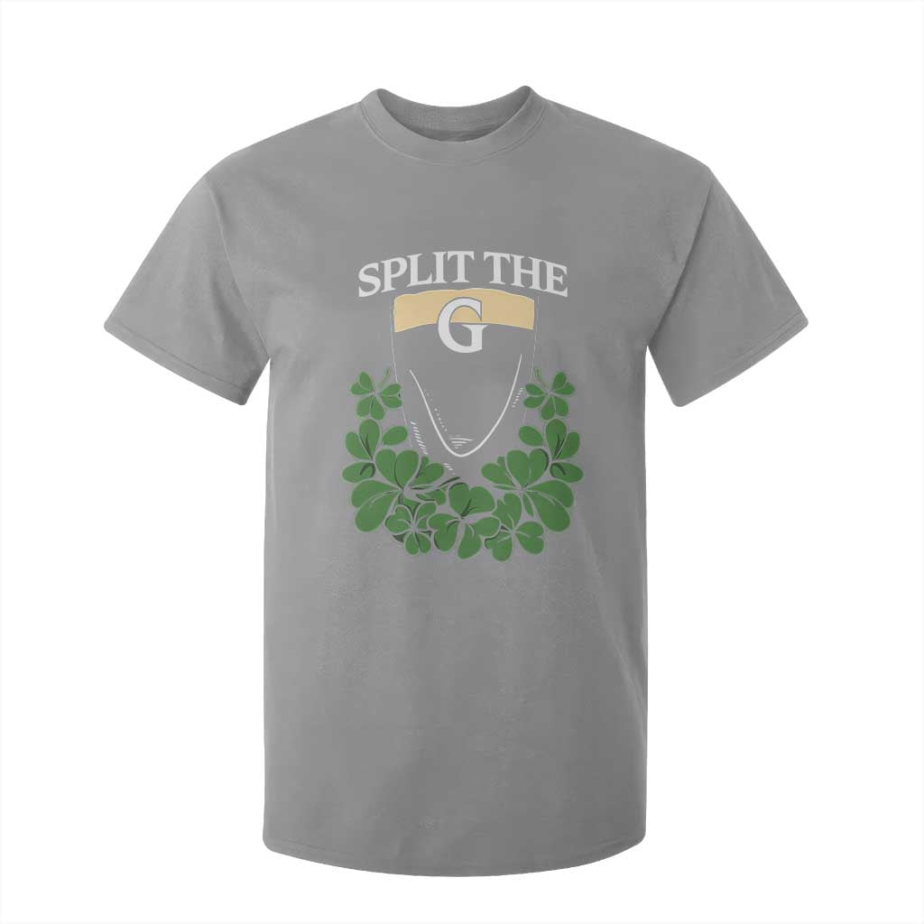 Split the G Funny Irish Stout Beer Drinking Game T Shirt For Kid St. Patrick’s Day Shamrocks Pub Crawl Crew TS02 Sport Gray Print Your Wear