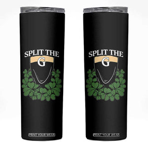 Split the G Funny Irish Stout Beer Drinking Game Skinny Tumbler St. Patrick’s Day Shamrocks Pub Crawl Crew TS02 Black Print Your Wear