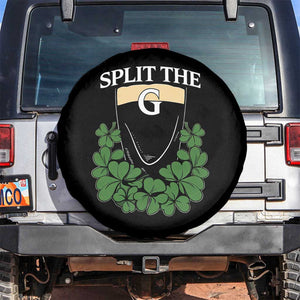 Split the G Funny Irish Stout Beer Drinking Game Spare Tire Cover St. Patrick’s Day Shamrocks Pub Crawl Crew TS02 No hole Black Print Your Wear