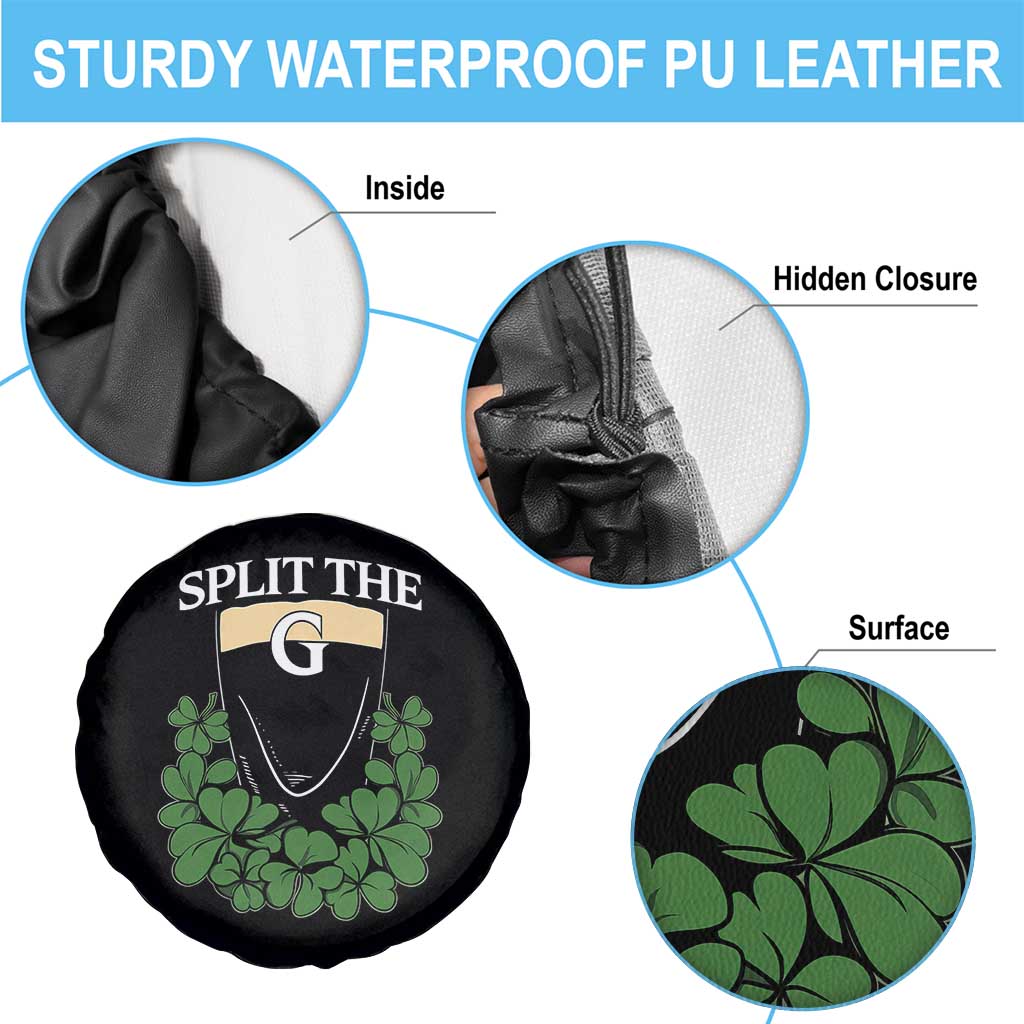Split the G Funny Irish Stout Beer Drinking Game Spare Tire Cover St. Patrick’s Day Shamrocks Pub Crawl Crew TS02 Print Your Wear