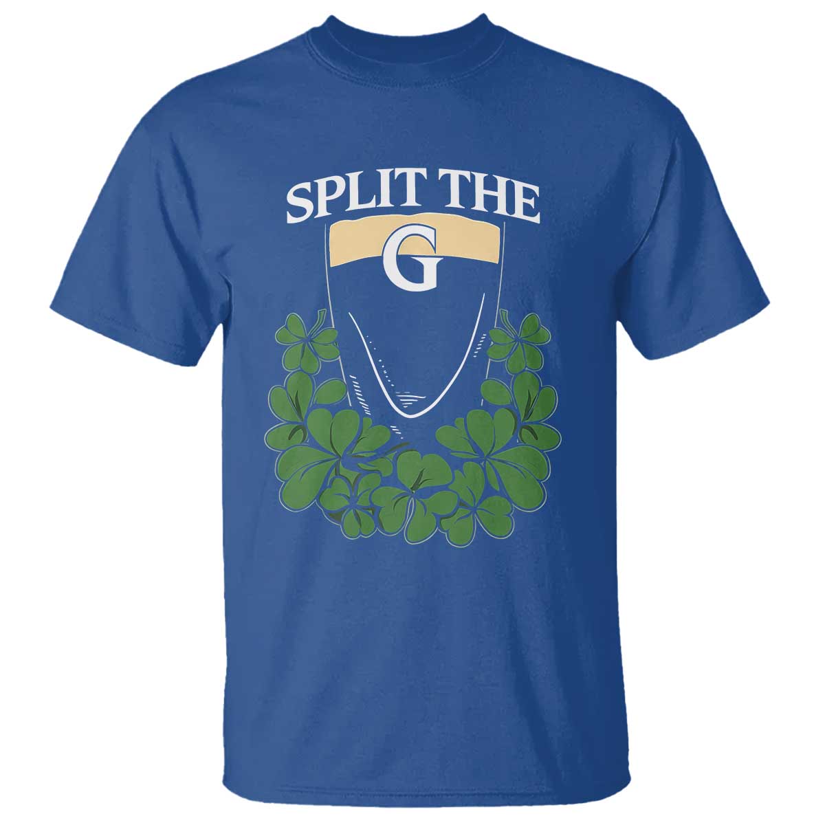 Split the G Funny Irish Stout Beer Drinking Game T Shirt St. Patrick’s Day Shamrocks Pub Crawl Crew TS02 Royal Blue Print Your Wear