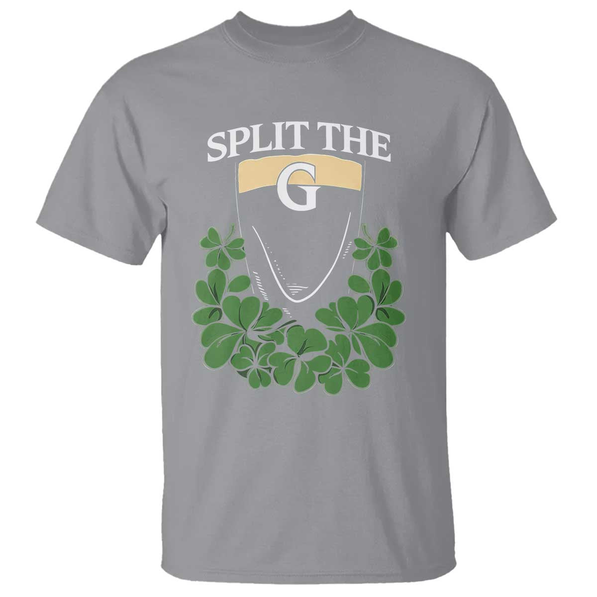 Split the G Funny Irish Stout Beer Drinking Game T Shirt St. Patrick’s Day Shamrocks Pub Crawl Crew TS02 Sport Gray Print Your Wear